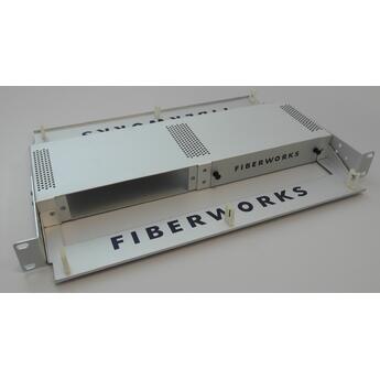 F-CHASSIS-1U2-19-R Fiberworks AS  Fiberworks 19&quot; 1U chassis w/rear access for two modules, with 3 blanking plates